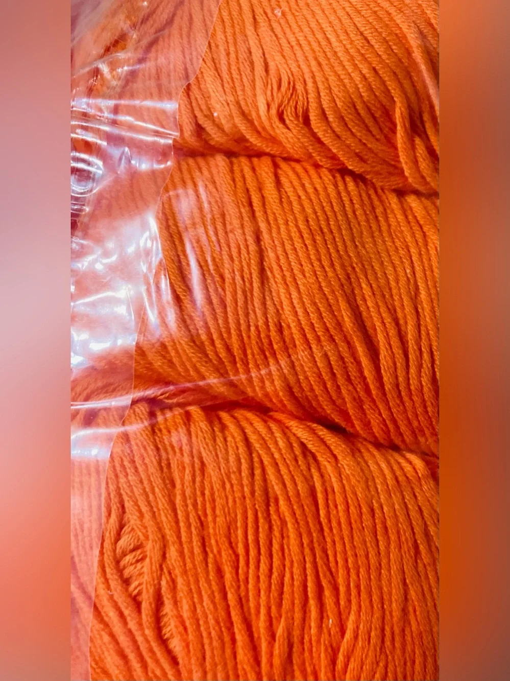 NWT 6 Mengchu 100% Organic Cotton Yarn Color Clementine ~48g ea 10oz‎ total